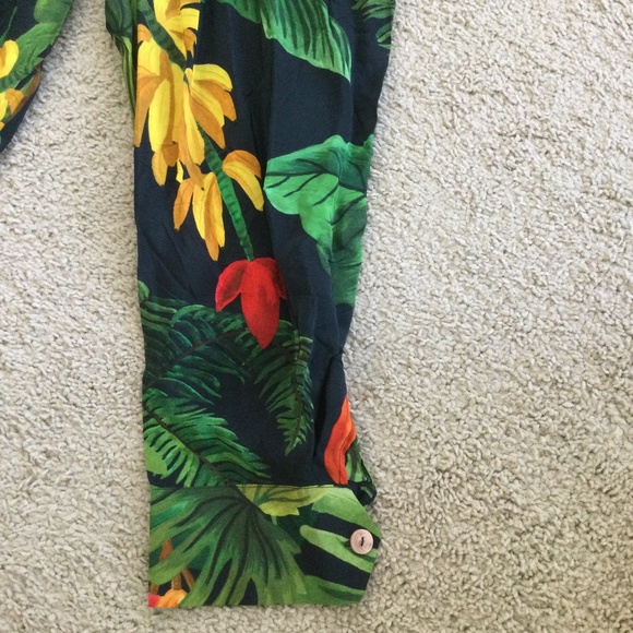 Farm Rio Cocoa Forest Jumpsuit w/ pockets NWT - Picture 10 of 16